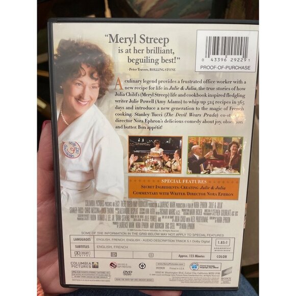 Julie & Julia DVD Movie Meryl Streep Amy Adams - Picture 2 of 2